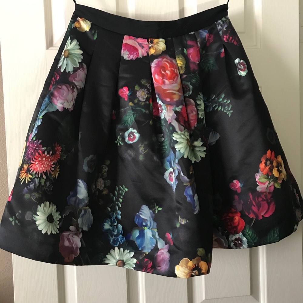 Ted Baker London Petticoat Floral Black Skirt 3